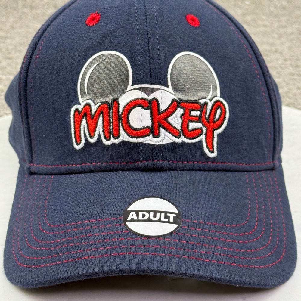 Disney Mickey Mouse Hat Adult OSFM Navy Blue 90 Years True Original Baseball Cap